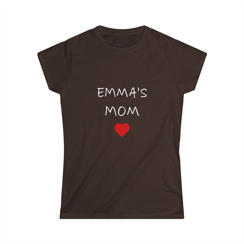 Personalized Mom T-Shirt — "Emma's Mom" Heart Tee | Mother's Day Gift