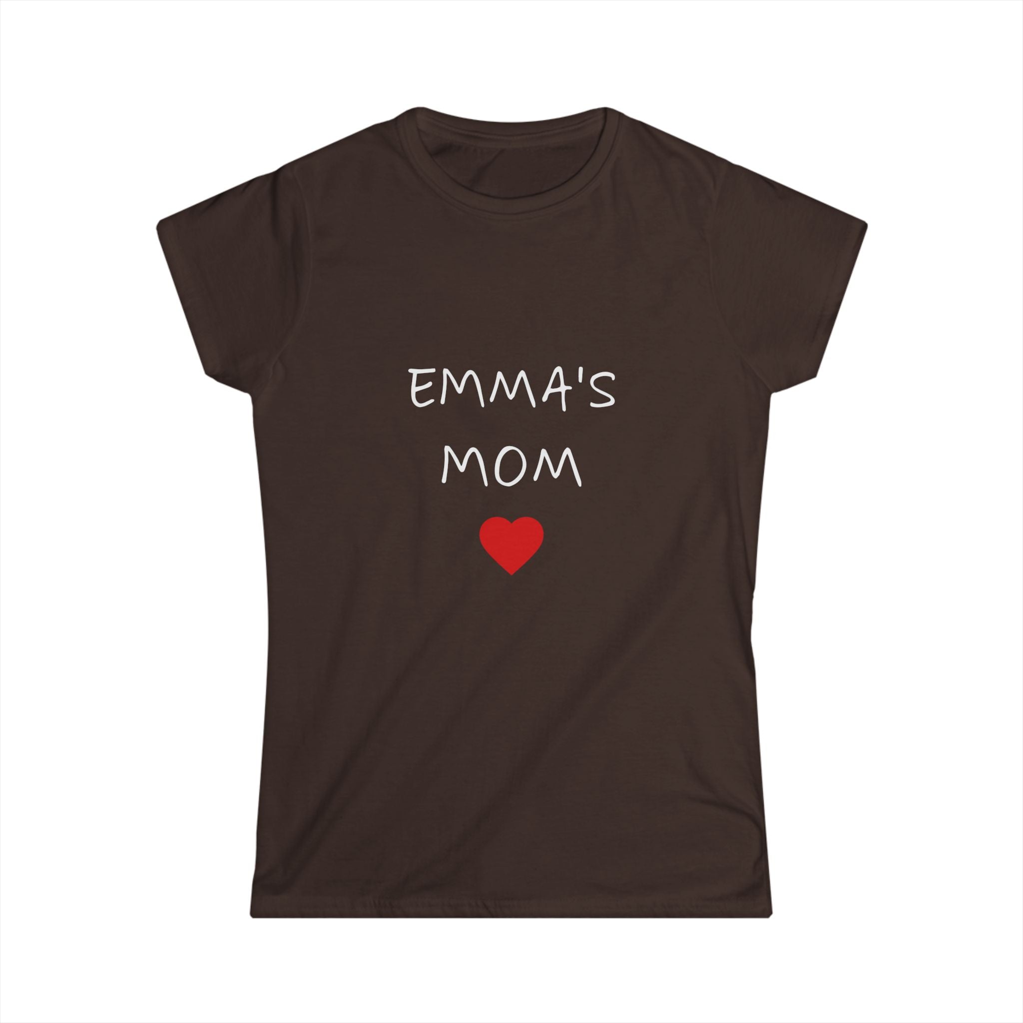 Personalized Mom T-Shirt — "Emma's Mom" Heart Tee | Mother's Day Gift