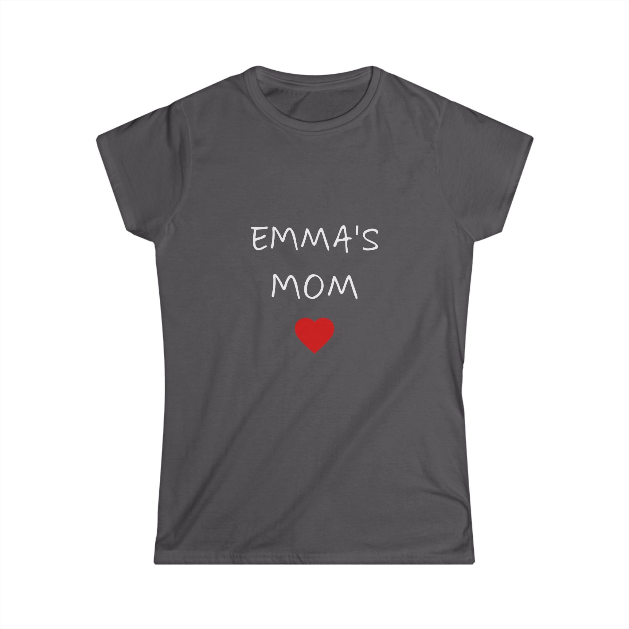 Personalized Mom T-Shirt — "Emma's Mom" Heart Tee | Mother's Day Gift