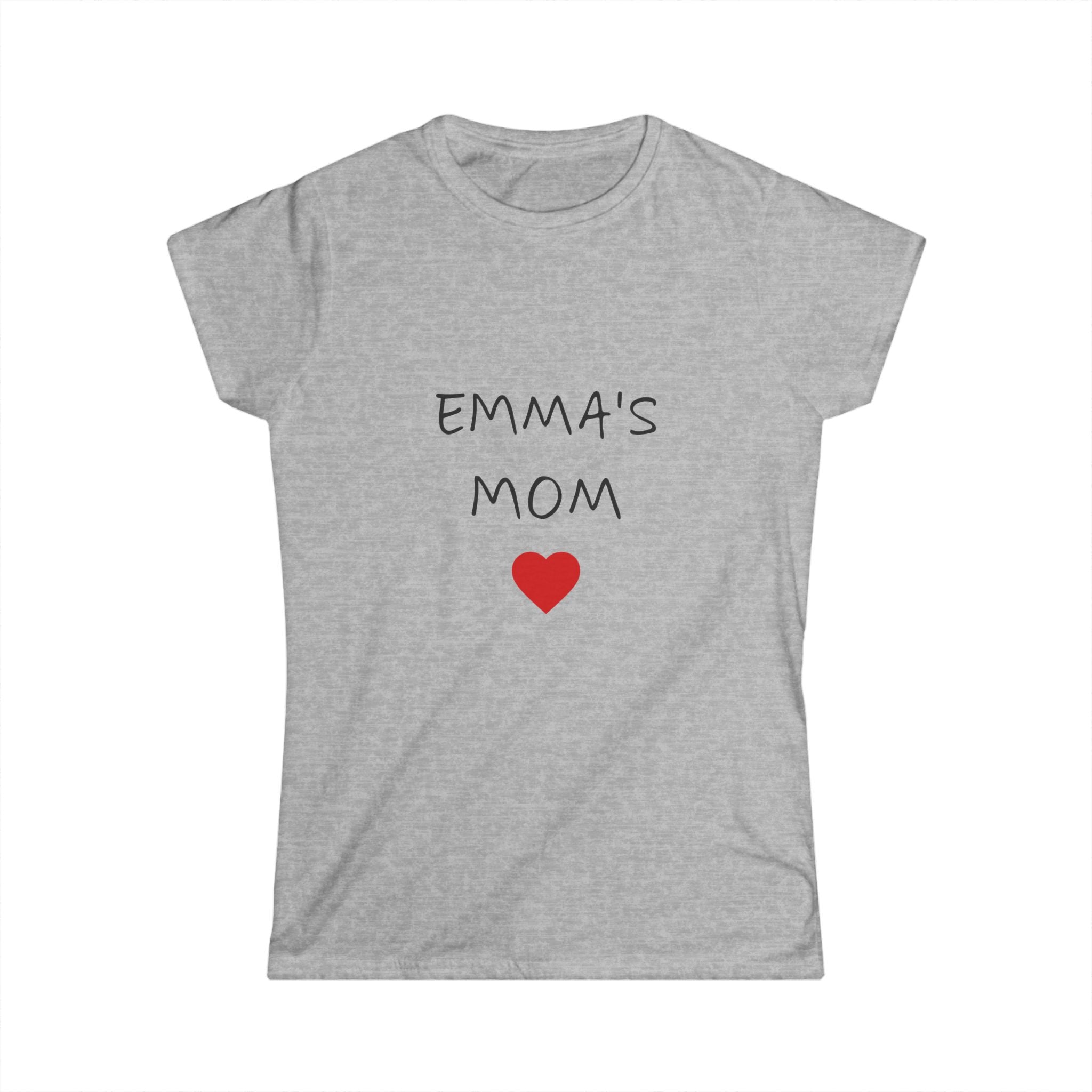 Personalized Mom T-Shirt — "Emma's Mom" Heart Tee | Mother's Day Gift
