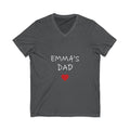 Personalized Dad T-Shirt — "Emma's Dad" Heart V-Neck | Father's Day Gift