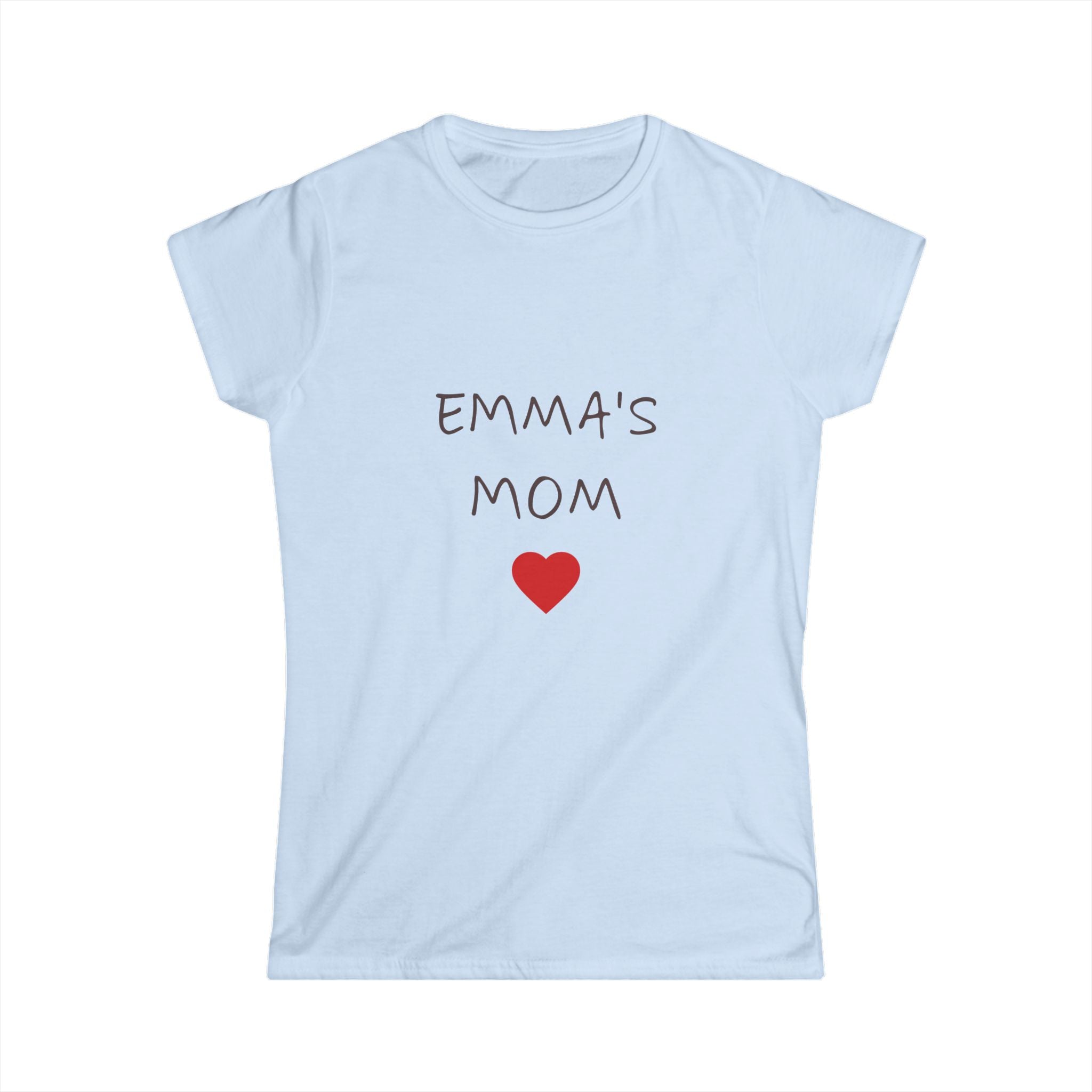 Personalized Mom T-Shirt — "Emma's Mom" Heart Tee | Mother's Day Gift