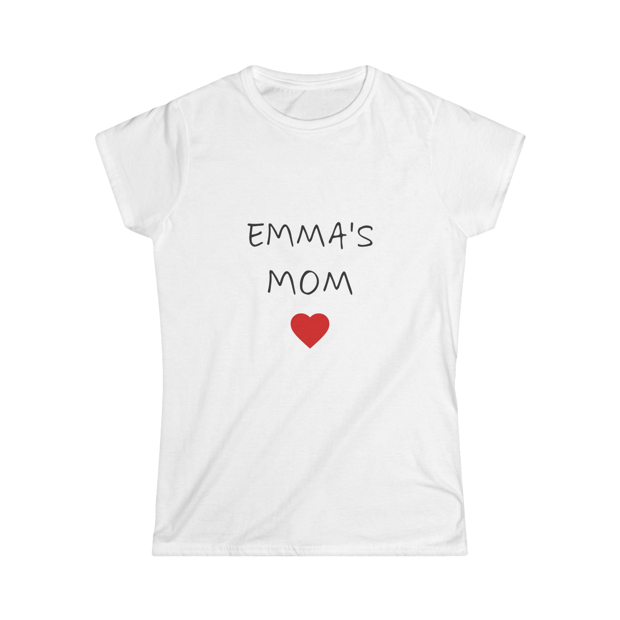 Personalized Mom T-Shirt — "Emma's Mom" Heart Tee | Mother's Day Gift