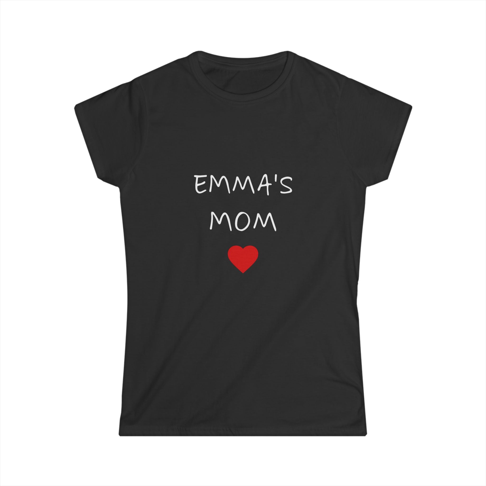 Personalized Mom T-Shirt — "Emma's Mom" Heart Tee | Mother's Day Gift